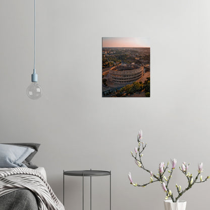 Lienzo Roma Coliseo Atardecer