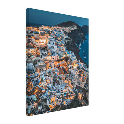 Greece, Santorini, Oia Night II Canvas