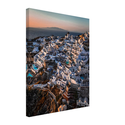 Greece, Santorini, Oia Sunset Canvas